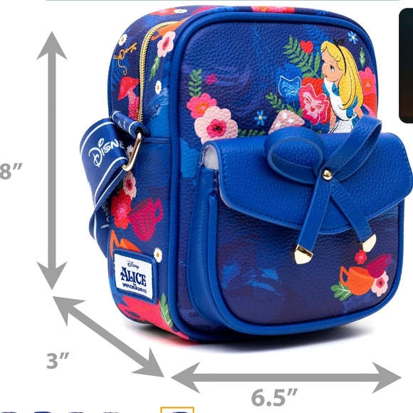 NWT WONDAPOP Disney ALICE IN WONDERLAND Blue Crossbody Bag - Picture 6 of 8